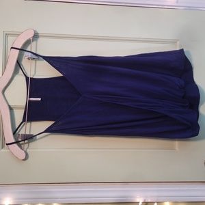 Women's Tresics spaghetti strap slouch front navy racerback tank Small